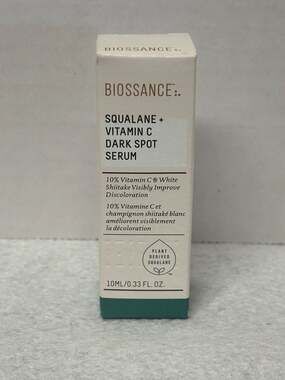 Biossance Squalane + Vitamin C Dark Spot Serum 10mL 0.33oz Travel Size NIB